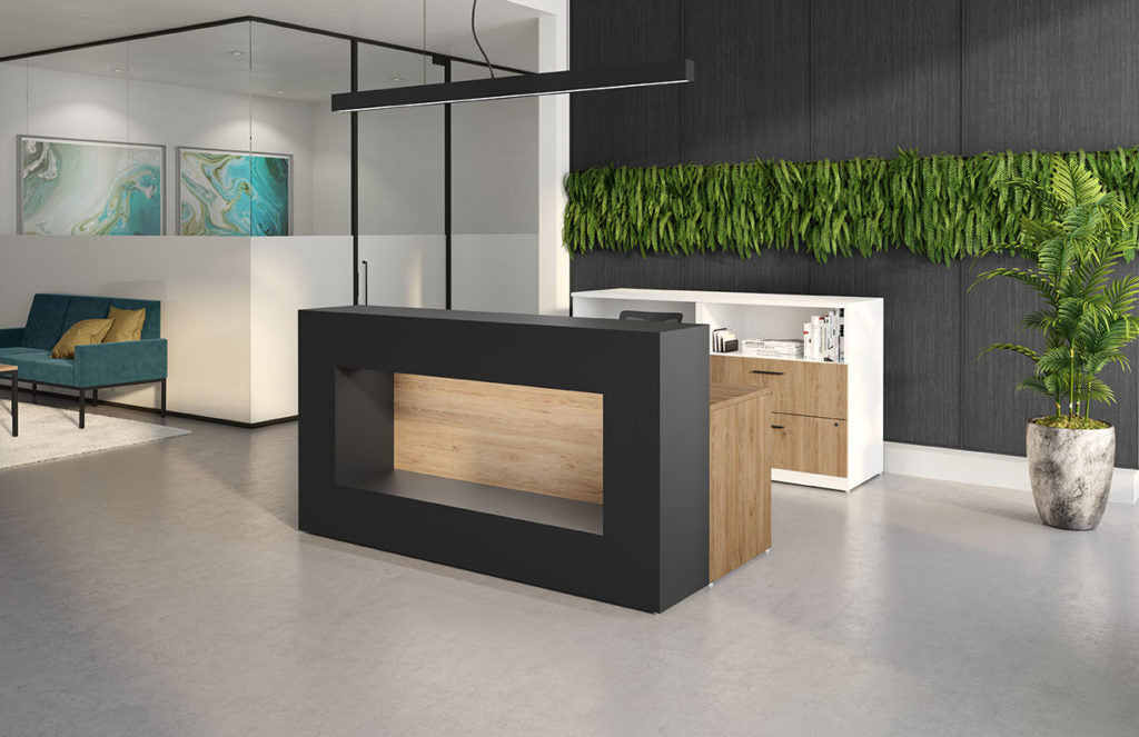 Desks Monochrome Reception - Office Furniture Heaven